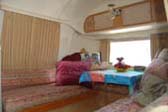 Dining Table and Cabinets in 1968 Airstream Tradewind Travel Trailer